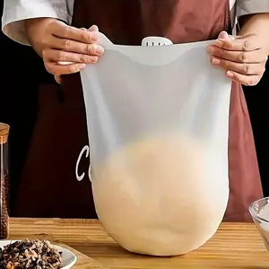 Home Use Kneading Dough Bag Silicone Thickened Non-Stick Baking Kneading Board Food Grade Dough Bag Rolling Mat Bag Proofing