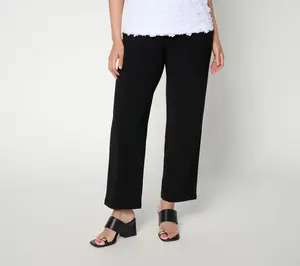 Dennis Basso Petite Caviar Crepe Ankle Length Pant