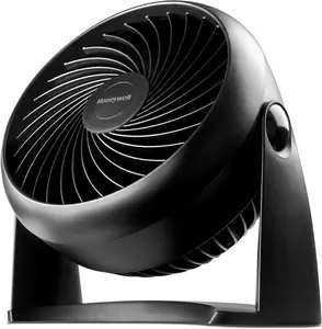 TurboForce Air Circulator Fan – Quiet Tabletop Personal Fan with 3 Speeds & 90° Pivoting Head for Home, Office, Bedroom & Desk Use (Black)