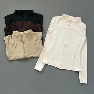 Women'sPlusSizeSolidZipUpTrackJacketwithThumbholeCuffs,Slim-FitSportsJacketforGymRunning,Pickleball&Tennis