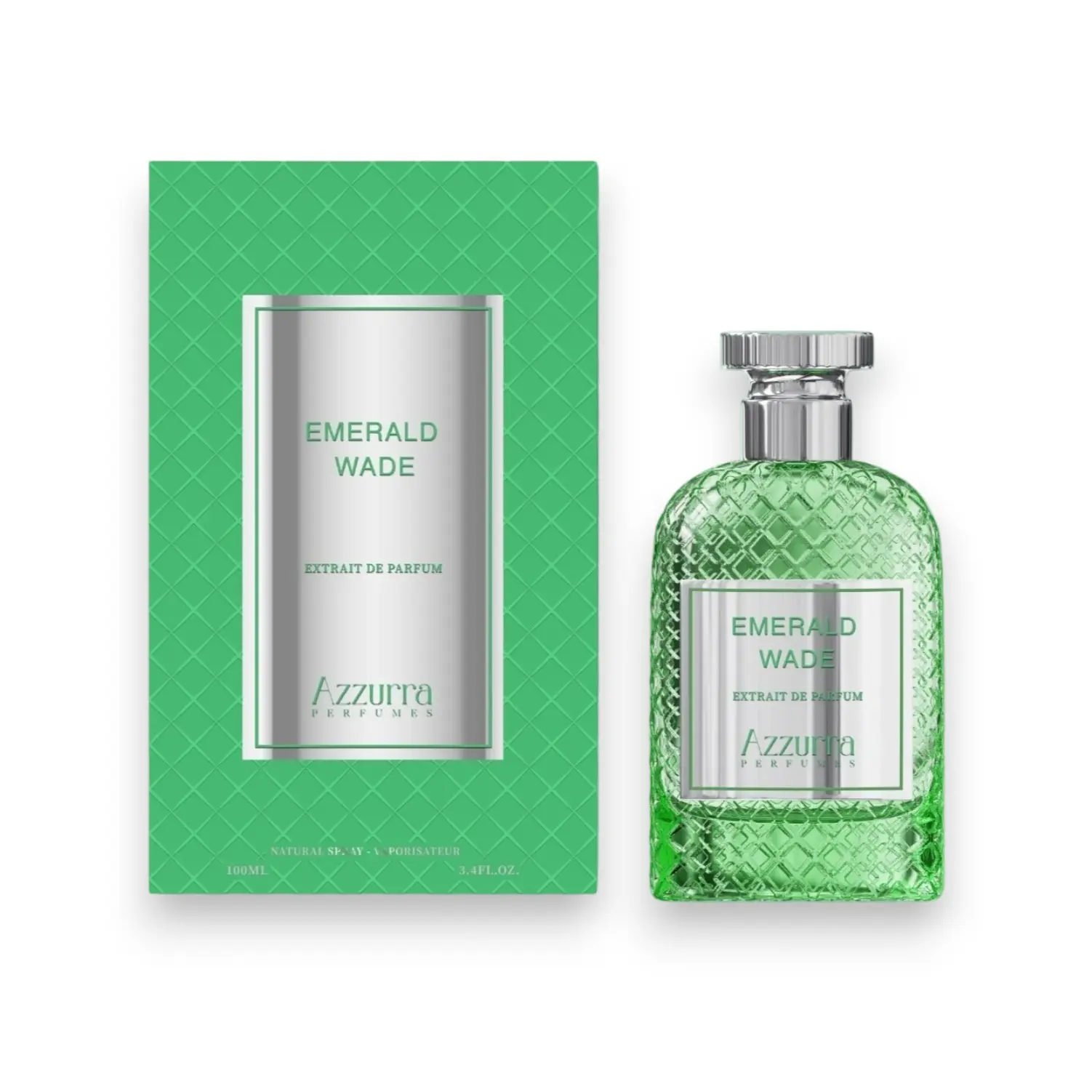 Azzurra Parfums | Emerald Wade | Unisex Fragrance | 100 ML 3.4 OZ | Extrait De Parfum | Orange - Mint & Lemon