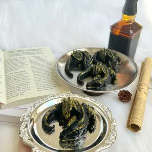 [Classic Squish Texture] taba squishy Black Gold Dragon, Fidgets Toy for Stress Relief & Fun – Perfect for Party, Birthday, Holiday & Christmas Gifts – Silicone Material [75g]