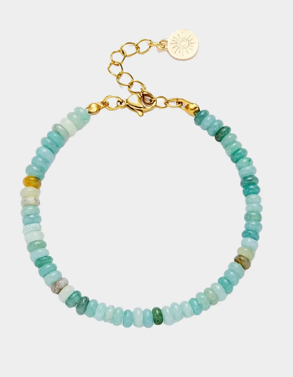 MAUKA  Womens Aquamarine Clasp Bracelet, Blue