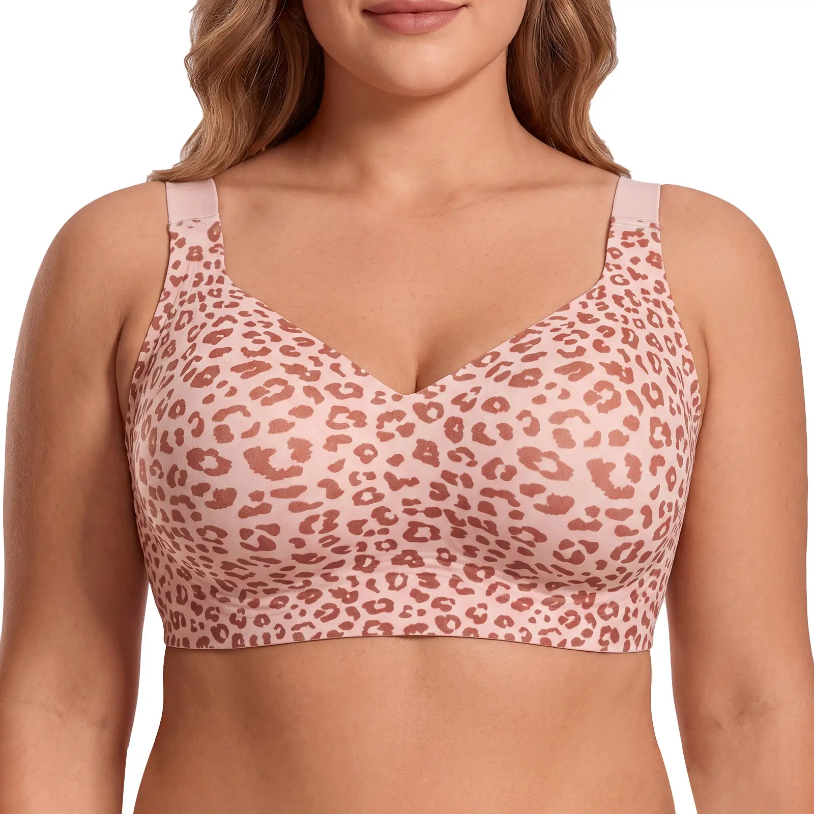 VRCOMFY Women's Jelly Bra  Wire-Free Pushing-Up Bra  Seamless Lifting Bra  Full-Coverage Lifting Plus-Size Bra  Comfortable Lifting Everyday Bra