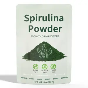 Spirulina Powder - 8oz 100% Pure Natural Green Food Coloring Powder, Nutrient Dense Superfood Supplement, Ideal for Making Smoothies, Cake Decoration, Ice Cream, Yogurt, Pastries, Milk, Baking or Drinks - 227g
