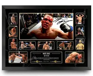 NATE DIAZ UFC SIGNED PHOTO LIMITED EDITION Poster Print Unframed MEMORABILIA