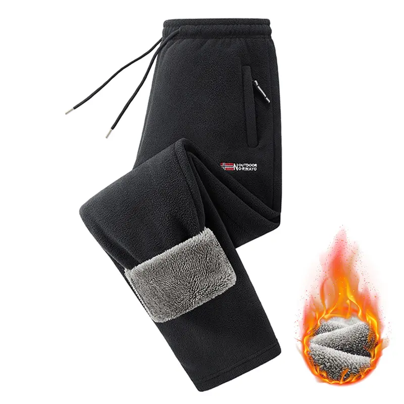 Men's Winter Double-Sided Fleece Lined Pants - Thick, Windproof, Warm Casual Athletic Pants for Casual Wear, Double‑Fleece Heat