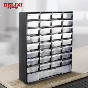 AIRAJ 33 Pcs Tool Storage Cabinet, Vertical Large-Capacity Transparent Storage Box, Wear-Resistant Pull-Out Storage Cabinet, Wall-Mounted Anti-Pressure And Anti-Drop Multi-Functional Drawer-Type Parts Organization And Storage Box