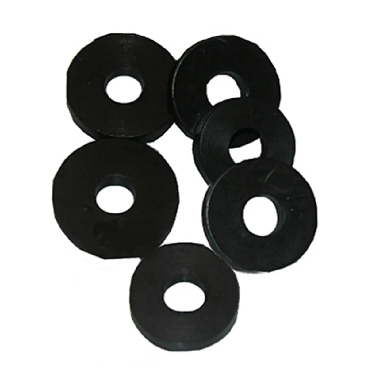 Larsen Supply 3/8 in. Large Neoprene Flat Faucet Sealing Washers for Hot and Cold Water, 6-Pack Carded Set, Flat Shape, 0.03 Lbs, Hot/Cold, Hot/Cold Water