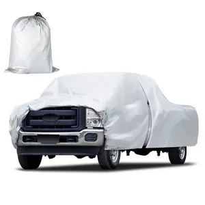 Truck Cover Waterproof All Weather, Waterproof UV-Proof Windproof Truck Covers for F-150 Raptor (Not Included Mirror Pocket) Car Protector