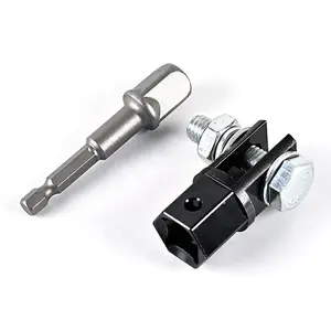 Heavy-Duty Chrome Vanadium Steel Jack Adapter Set with Integrated 1/2 Inch Pearl Coupling Rod, Durable for Car and Industrial Scissor Jacks, Automotive Scissor Jacks