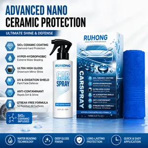 Nano Ceramic Coating Car Spray Waterless Car Wash and Detailing Hydrophobic Shine Polish Scratch Protection Quick Effect Car Wax Spray for High Gloss Finish