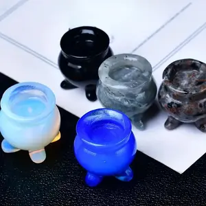 Mini Crystal Incense Burner, 1 Count Cute Incense Burner Ornament, Desktop Ornament for Home Office Decor, Home Decor Supplies, Candle Lamp Warmer, Household Items, Halloween, Scented Aroma Fragrance, Aromatic Scent