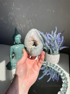 Orange Rainbow amethyst egg 3152