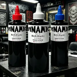 3 Pack Black Ink Bottle 8oz - Ultra Black, Friendly PigmentSupplies Ink, Premium Black Tattoo Ink, Perfect for Liningand Shading, Smooth, Consistent Pigment, Vegan Friendly Tattoo Color
