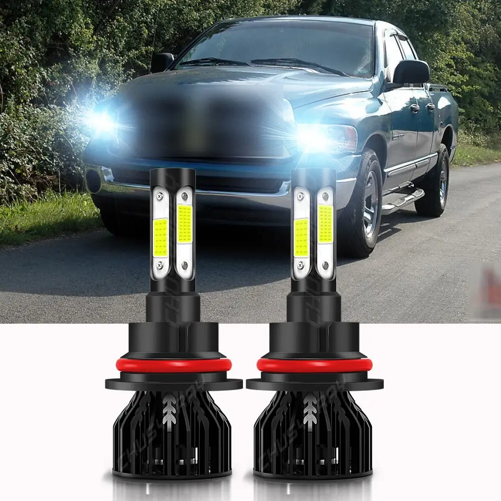 For Dodge Ram 1500 2002 2003 2004 2005 9007 LED Headlight Bulbs Hi-Lo Beam 6000K Led Headlamp Vehicle Led