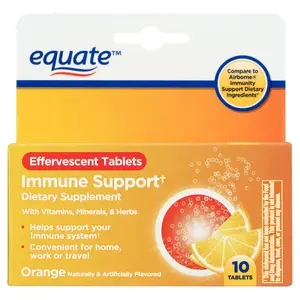 Equate Immune Support Dietary Supplement, Orange, 10 Count - Adult Nutrition for Immune Health, Suitable for Elderly Population - Vitamin, Healthcare