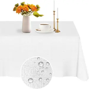 White Paper Tablecloths for Rectangle Tables 12 Pack - 54 x 108 Inches - 3 Ply  Paper & Plastic Table Cloths for Parties Disposable, Rectangle Tablecloth for Wedding, Party, Banquet