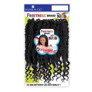 FreeTress Crochet Braids 3X Butterfly Loc With Curls 8"
