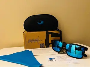 Costa Del Mar Polarized Rinconcito Fishing Sunglass-Ice Blue, Costa Sunglasses For Men, Stylish, Durable, Versatile, Polarized, Anti-UV/Blue Light, Dust/Windproof – Gift For Him