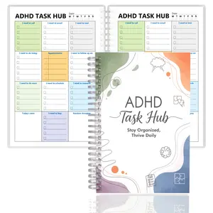 ADHD Planner Notebook for Focus Productivity Task Management with Color Coded Sections for Calls Emails To Dos Appointments Durable Spiral Bound Cover 120 Pages 100gsm Paper