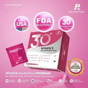 NEW 2026!!! RevitaPlus Beautypack Women’s Daily Supplement | Multivitamin, Calcium, Magnesium, Cranberry, Probiotics, Turmeric, Collagen, Krill Oil | Skin, Hair, Anti-aging & Stress Support | 30-Day Wellness Pack Dietary Collagen