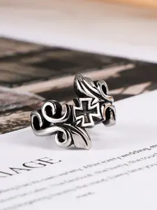 Stainless Steel Vintage Men's Ring, Fashionable Vine Cast Design, Unisex Hand Accessory, Durable & Stylish Jewelry, Fashion Rings