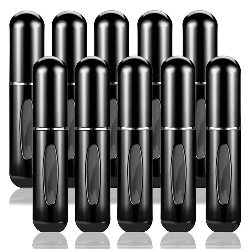 10Pcs mini perfume bottles, compact and space-saving. Leak-proof sealed and refillable design keeps fragrance well. Perfect for travel, business trips and daily perfume refills