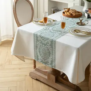 Dining table cloth waterproof and oil-proof tablecloth coffee table cover rectangular tablecloth high sense-39