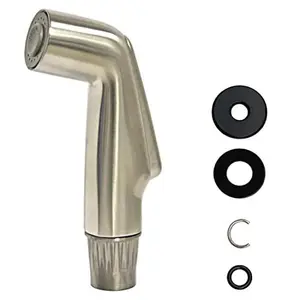 Kitchen Sink Sprayer Replacement, Faucet Sprayer Head Brushed Nickel, Universal Kitchen Side Sprayer Attachment, Pull Out Spray Head Nozzle, High Pressure Sink Hose Sprayer, Compatible with Moen Delta Kohler, Easy Install DIY Faucet Repair Parts