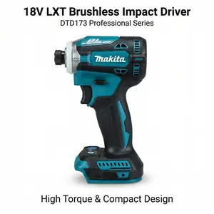Makita DTD171 Impact Driver 18V – Brushless Motor, 180Nm Torque, Variable Speed for Fastening and Installation Applications