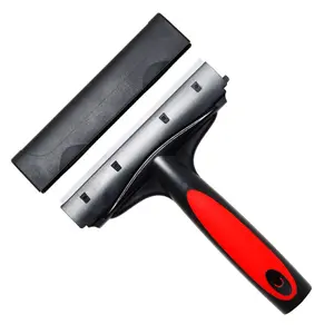 Windows101 Red 6in/15cm Scraper Straight Ergonomic Design with Interchangeable Blades & Protective Cover for Professional Window Cleaning