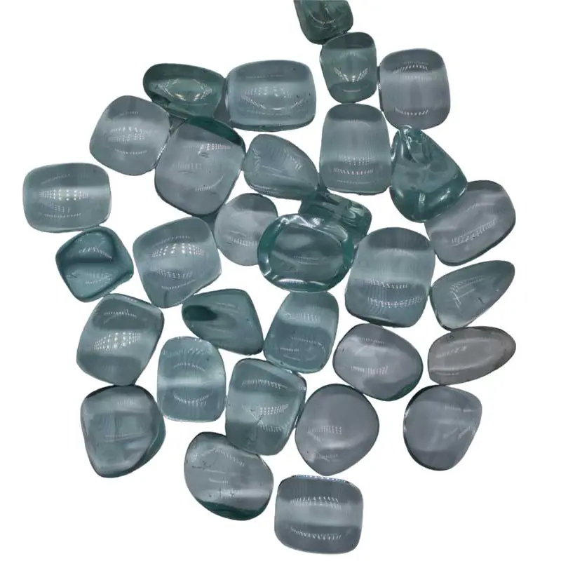 Blue Obsidian Tumbled Stones 1 Lb — Throat Chakra Communication Crystal