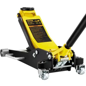 VEVOR Low Profile Floor Jack, 3 Ton Aluminum and Steel Racing Floor Jack with Dual Pistons Quick Lift Pump for Sport Utility Vehicle, Lifting Range 3-6/11"-19-11/16"