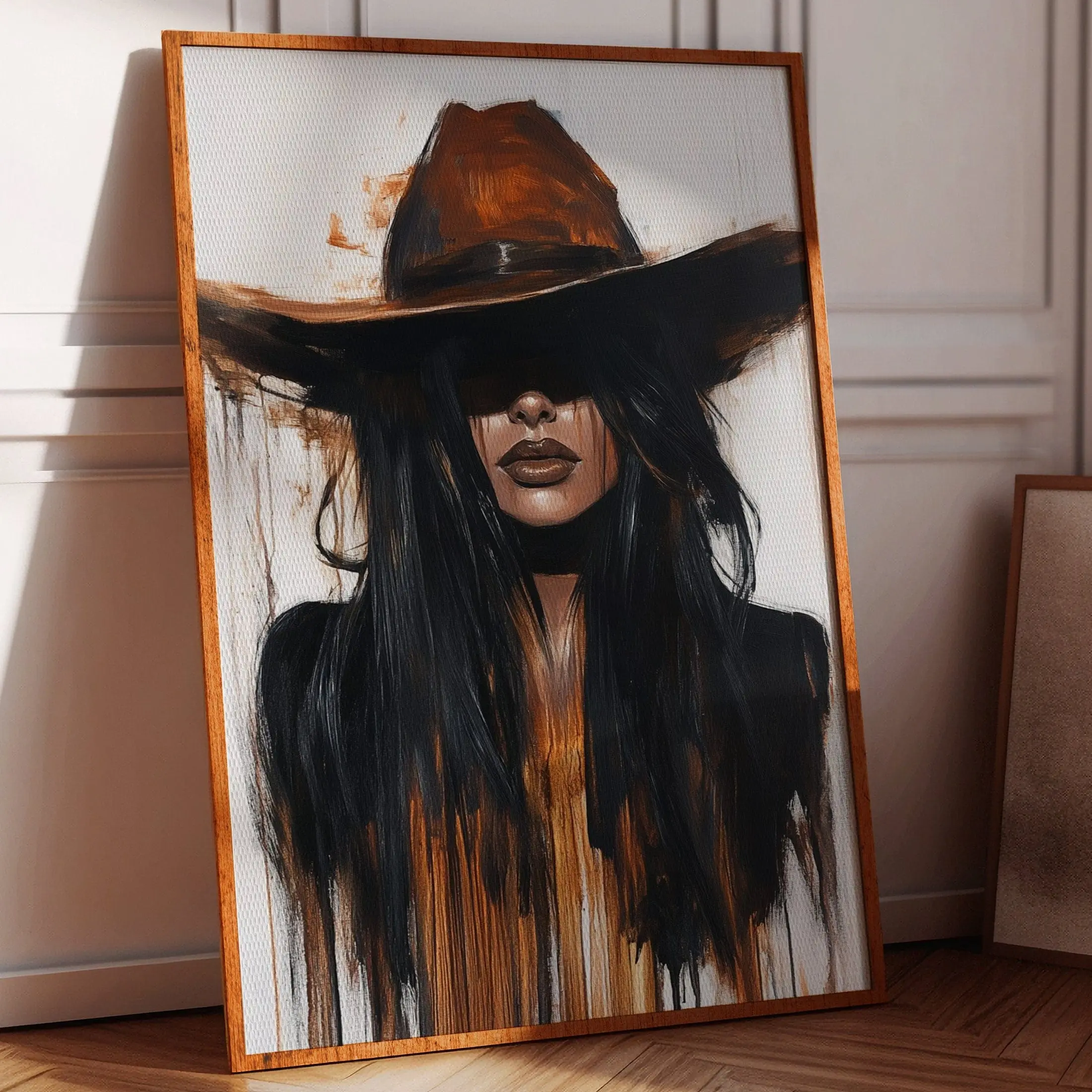 Midnight Dust – Western Cowgirl Wall Art Poster,  Wall Decor Retro Art Print