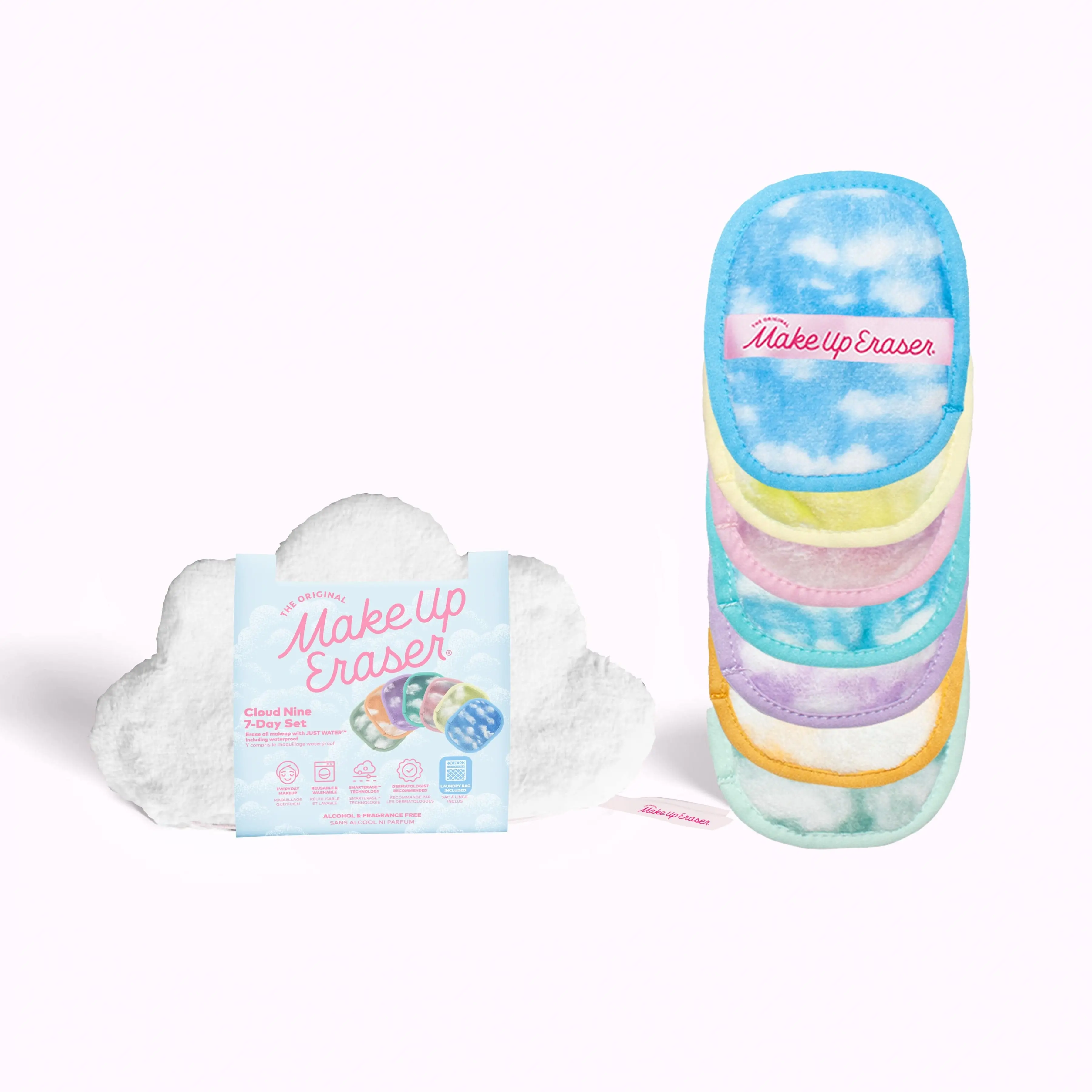 MakeUp Eraser Cloud Nine 7-Day Set - Erase Makeup with JUST WATER, Reusable & Machine Washable Makeup Remover