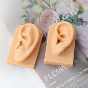 Soft Nose Facial Silicone Tattoo Jewelry Practice Tool, Ear Organs Simulation Display Prop, Body Medical Teaching Model for Piercing Training, Durable Silicone Material