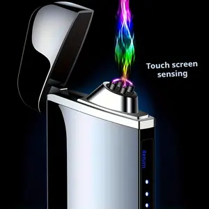 Windproof USB Rechargeable Dual Arc Flameless Lighter - No Flame Design, Low-Temperature Compatible, Portable & Durable for Camping, Travel, Outdoor Activities - Ideal Gift For Dad, Boyfriend, Husband, Camping Essentials, Sleek Design