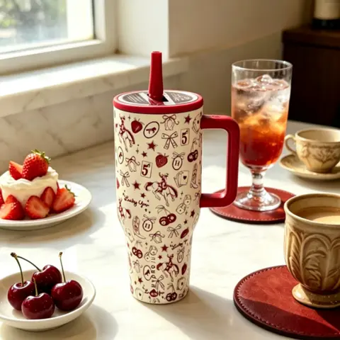 40oz Printed Insulated Stainless Steel Vacuum Flask Tumbler with Straw - HydroJug Classic Western Cowboy Print, Leakproof, Lightweight, Ergonomic Handle, Car Cup Holder-Fit, Portable Sports Drinkware, Stay Hydrated All Day, Great Gift for Women, Adults