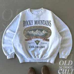 Retro Rocky Mountains Vintage 90s Graphic Shirt, Colorado Hiking Tee, Unisex T-Shirt Sweatshirt Hoodie HTI
