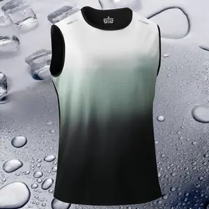 Gradient Sleeveless Tank Top, Stylish Simple Cool Design for Summer Fitness, Daily Commute & Casual Travel, Versatile Wear in Multiple Scenarios, Quick-Dry Breathable Gradient Color, Crew Neck, Boundless Armholes for Comfort & Non-Stuffy Fit, Suitable for