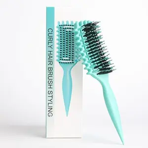 Curly Hair Detangling Brush – Curl Defining Flexible Vent Brush for Fast Drying & Frizz Control green