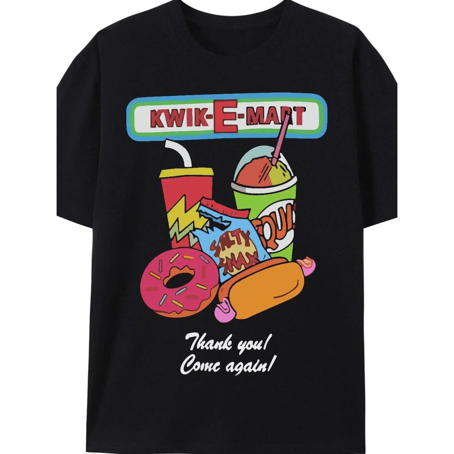 Women's Retro Graphic T-Shirt, 180g Cotton Top with Convenience Store Parody Donut Print, Casual Short-Sleeve Breathable Tee for Fans, Tops, All Seasons, Breathable Cotton, Streetwear, Crew Neck, Clothes