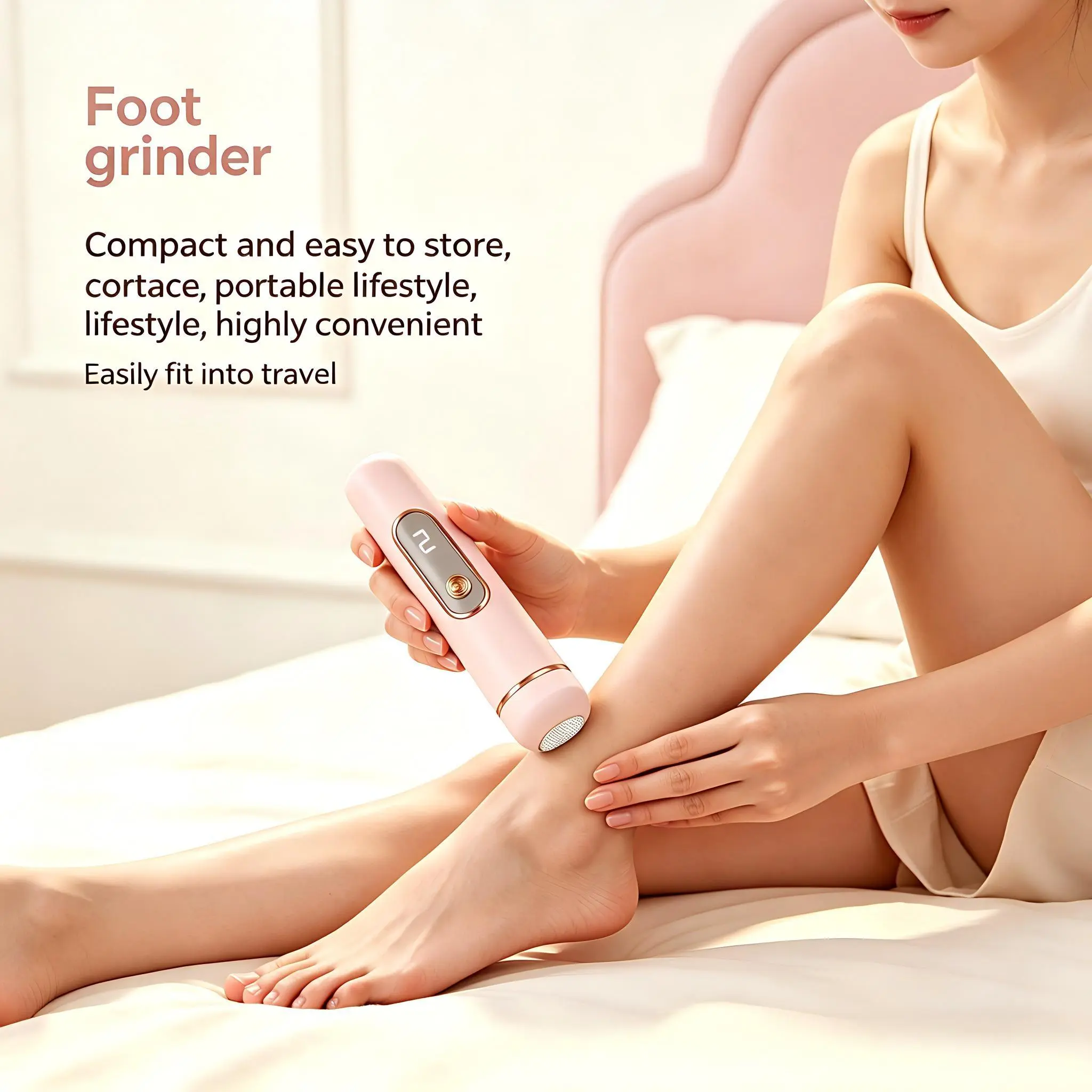 5-in-1 Electric Pedicure Tool, Rechargeable Foot Care Device with Nail Trimmer & Callus Remover Attachments, Home Manicure & Pedicure Kit