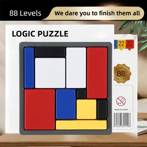 Logic Puzzle Brain Game for Kids & Adults, 88 Challenging Stages, Educational Logic Toy, Travel-Friendly Games for Ages 7 and Up