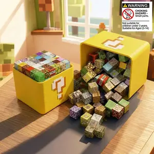 150 Pcs Mini Magnetic Tiles Building Set | Durable Blocks for Early Logic & Color Recognition | Easy-to-Grip, Learn Through Play STEM Toy | Includes Portable Storage Box – Holiday Gift for Boys & Girls Ages 3-6