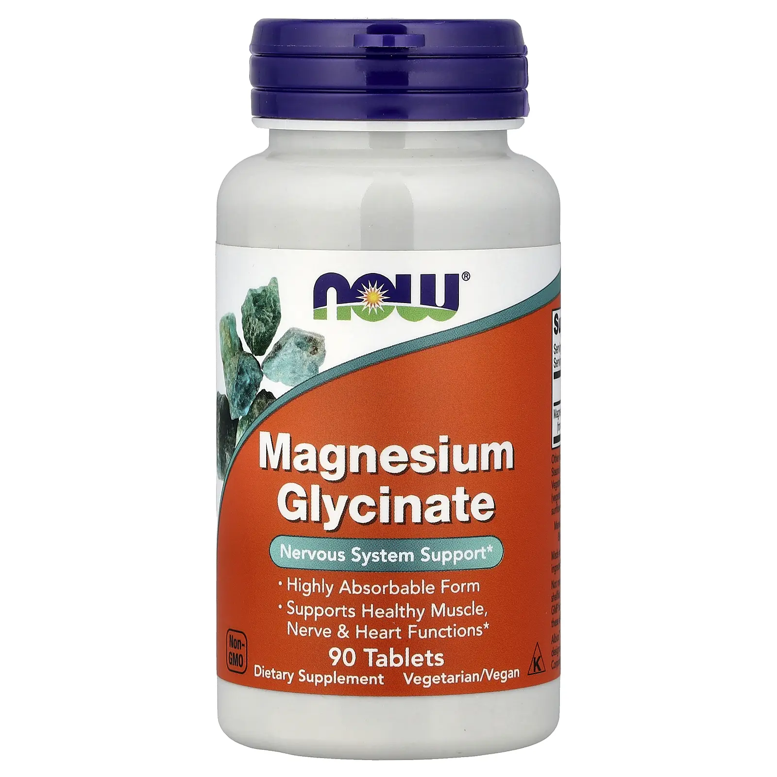 NOW Foods Magnesium Glycinate, 90 Tablets (100 mg per Tablet)