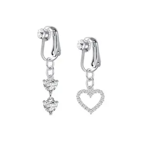 Abdominal button ring, suitable for parties, Rhinestone Desor belly non piercing body jewelry, clip on midrib ring, used for crop top decoration, couple gift, Valentine's Day gift