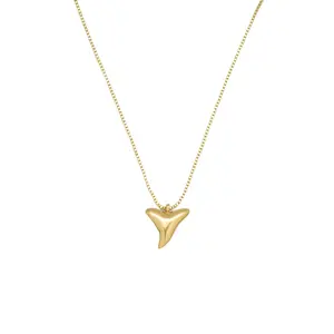 Shark tooth ~  Best Seller ~ Gold Water Resistant Necklace by Salty Cali