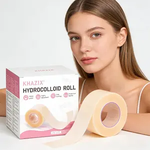 KHAZIX Pink Series Hydrocolloid Roll 2in×5ft, Customizable Cut‑to‑Fit Skin Protective Tape, Waterproof Breathable Daily Skin Care Barrier